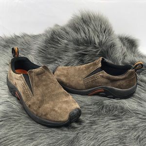 Merrell Mens 9 Jungle Moc Suede Slip On Loafers